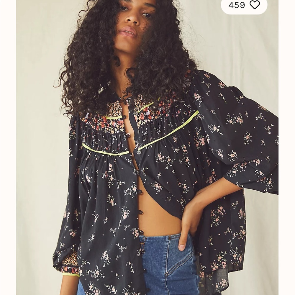 Free People Paloma Printed Blouse New with Tags $118.00